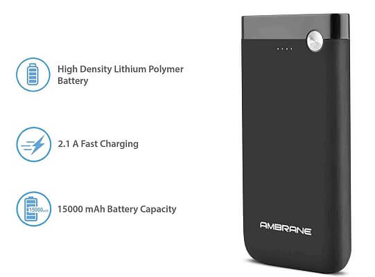 Ambrane 15000mAh Li-Polymer Powerbank with Type C