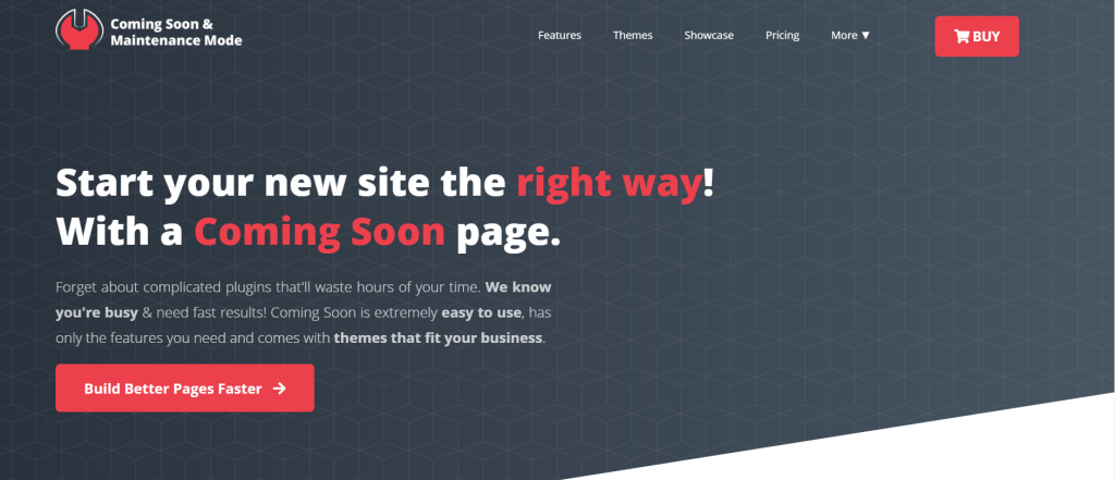 Coming Soon & Maintenence Mode homepage