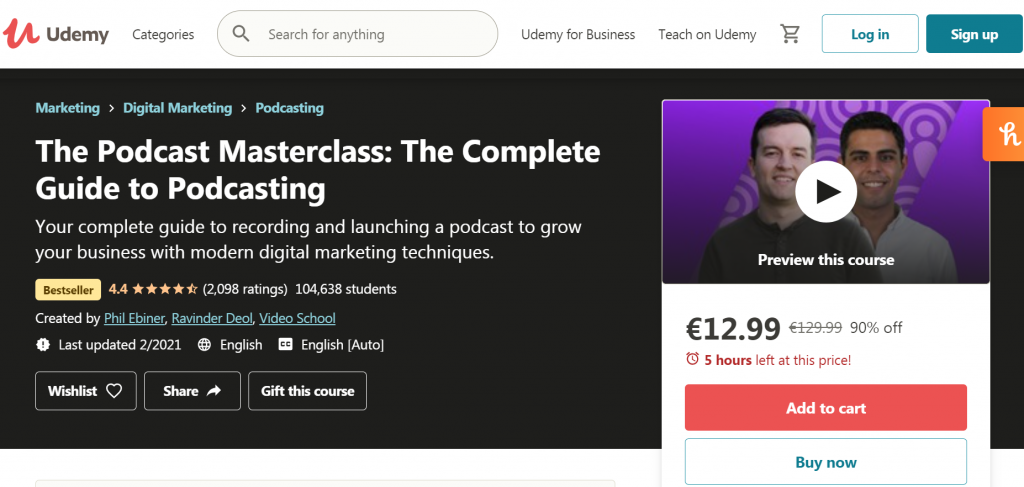 Podcast Masterclass Udemy