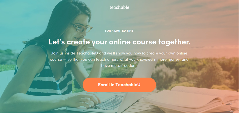 Teachable homepage