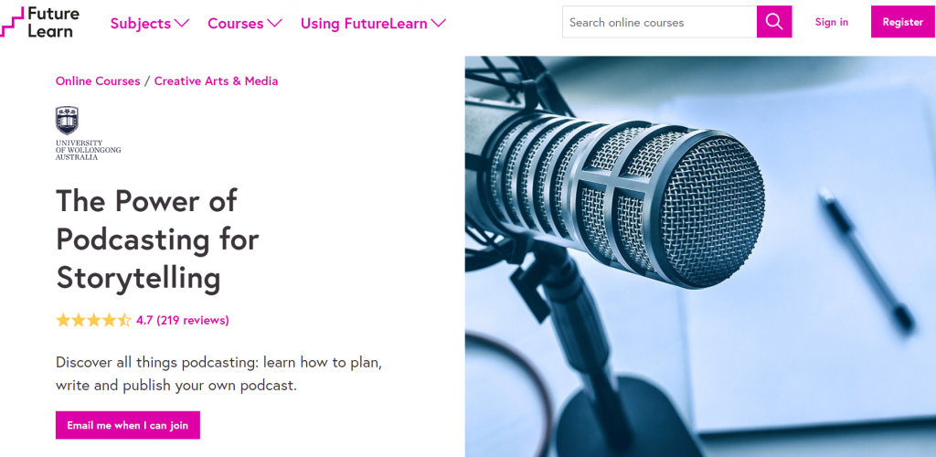 The Power of Podcasting website