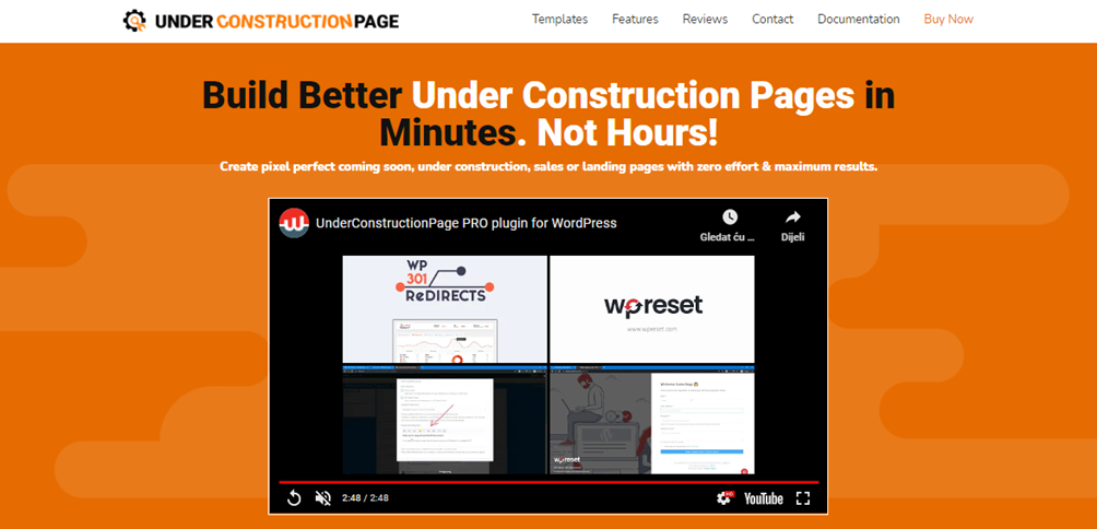 UnderConstructionPage landing page