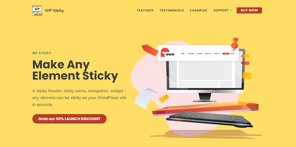 WP Sticky homepage