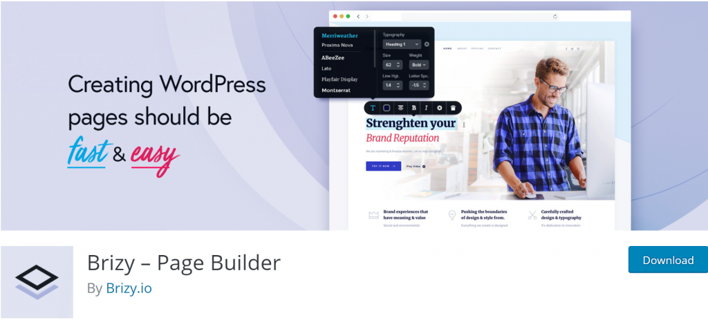 Brizy Page Builder banner