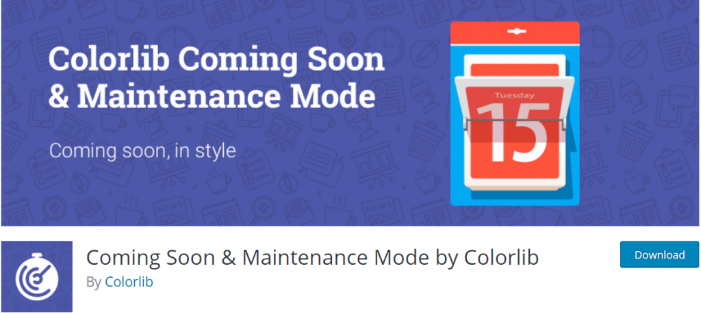 Comin Soon and Maintenance Mode Colorlib