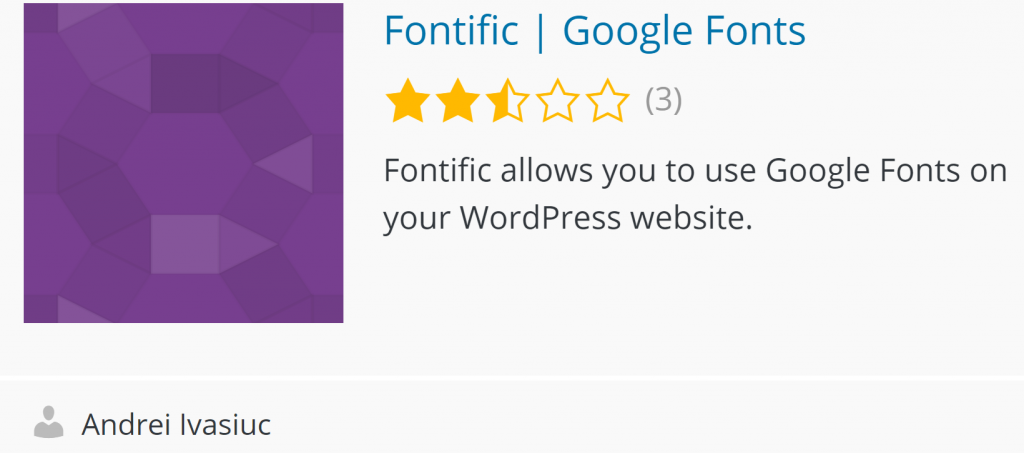 Fontific on WordPress