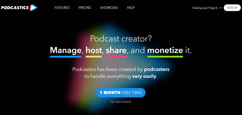 Podcastics homepage