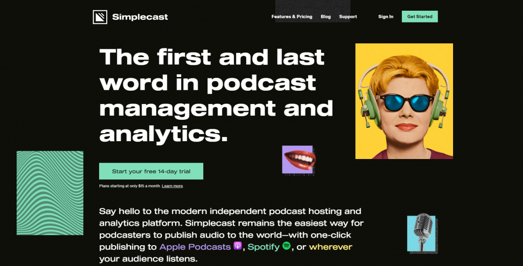 Simplecast homepage