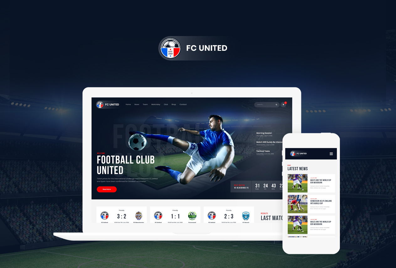 FC United Football Theme website