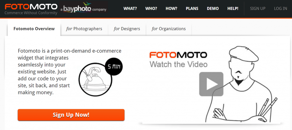 Fotomoto homepage