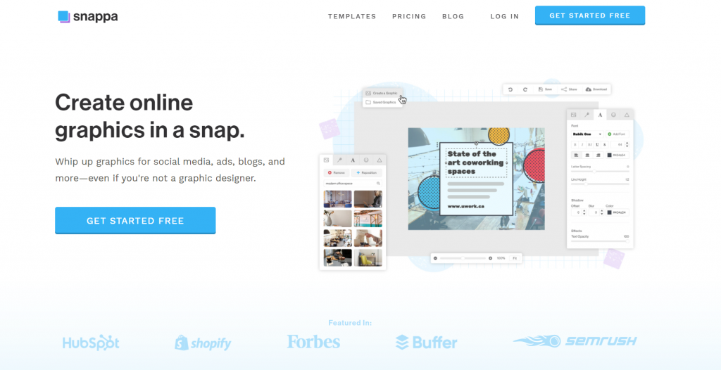 Snappa homepage