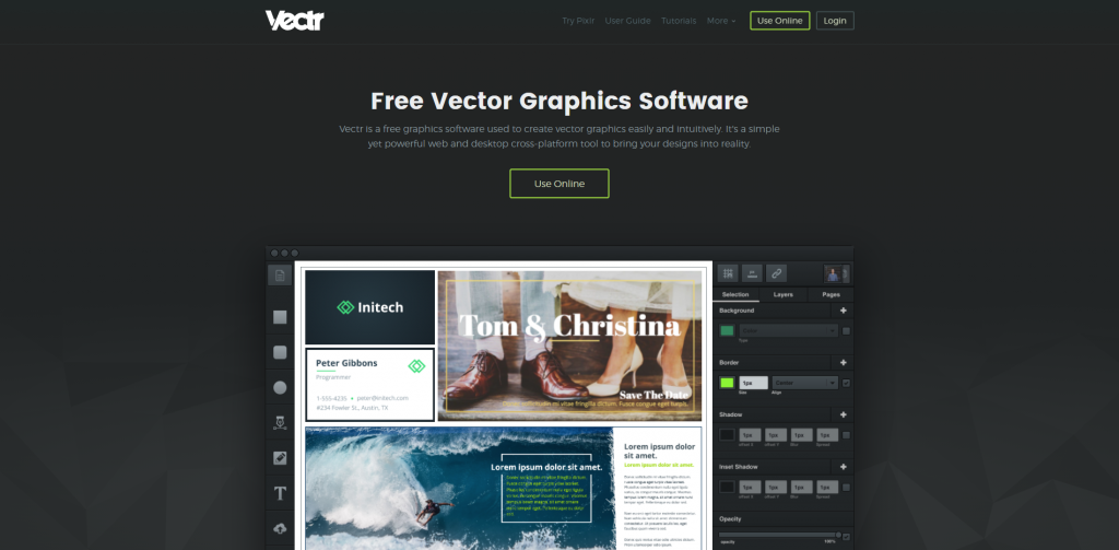 Vectr homepage