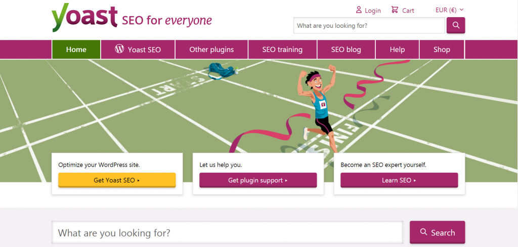 Yoast SEO homepage