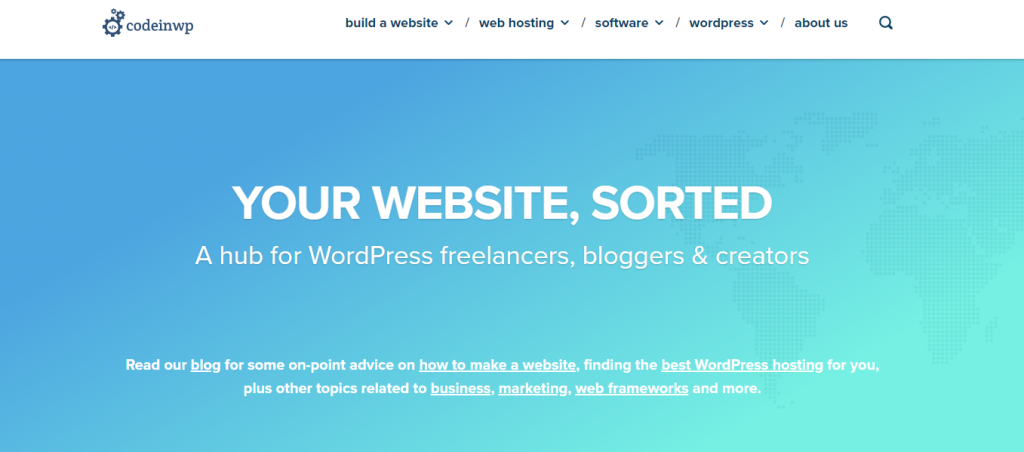 CodeinWP homepage