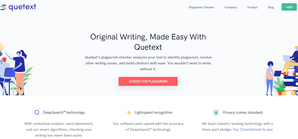 Quetext homepage