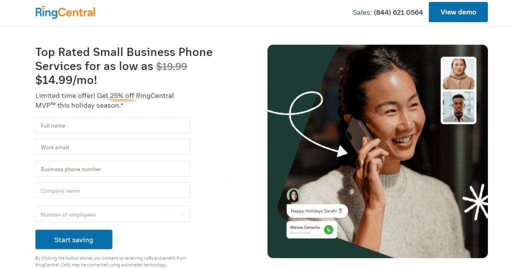 RingCentral website