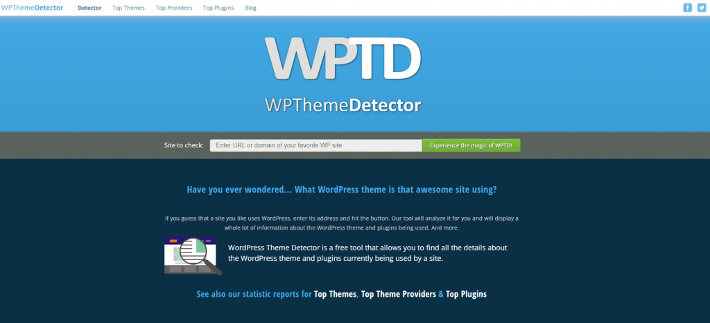 WPThemeDetector homepage