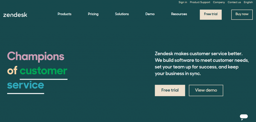 Zendesk website