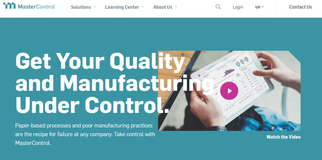 MasterControl website